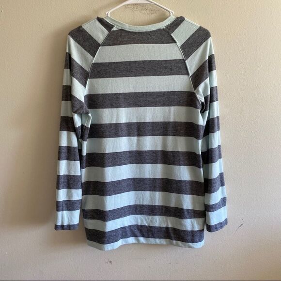 Ellen Tracy Active Long Sleeve Striped Long Sleeve Tee - Picture 6 of 6